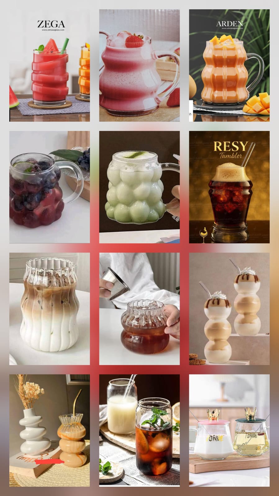 تشكيلة كبيرة كلها ترندى من مجات الآيس كوفي اى مج بسعر ٤٠ ج فقط لفترة محدودة